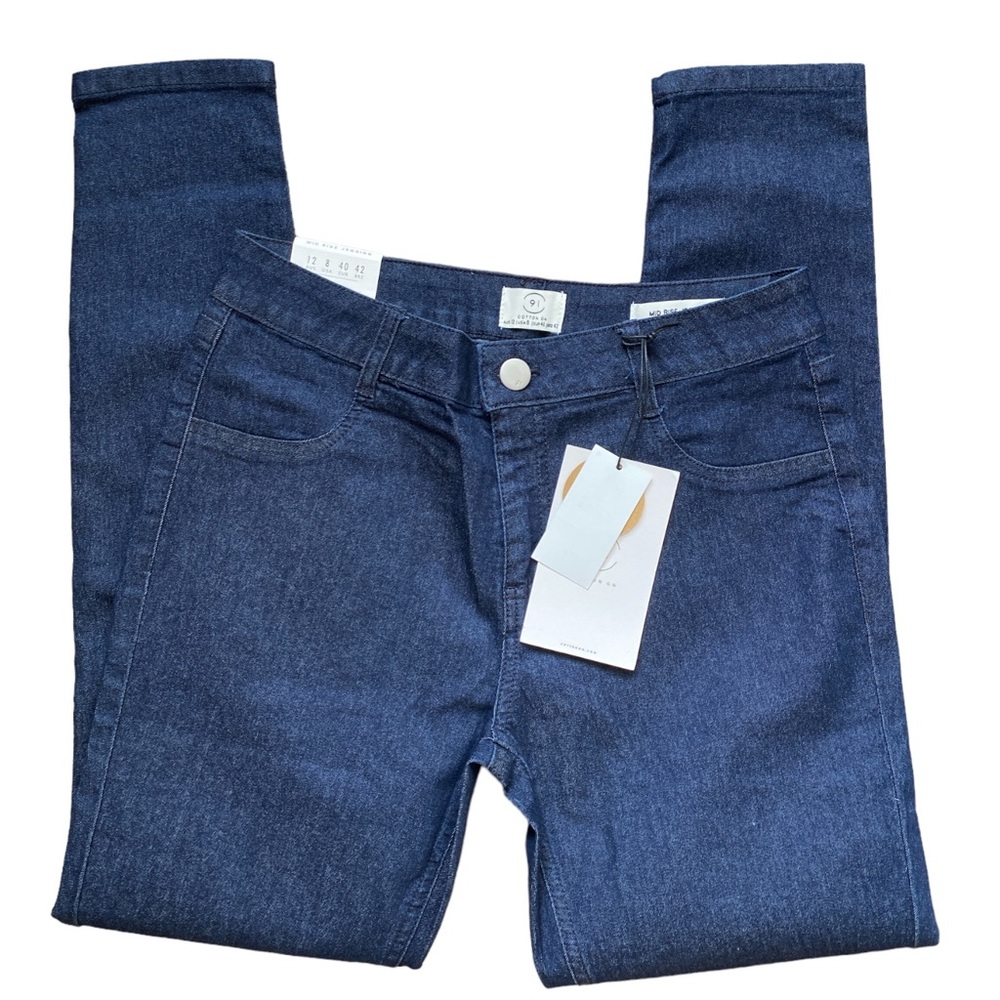 NWT Women’s Cotton On Dark Blue Mid Rise Jegging Jeans Size 8